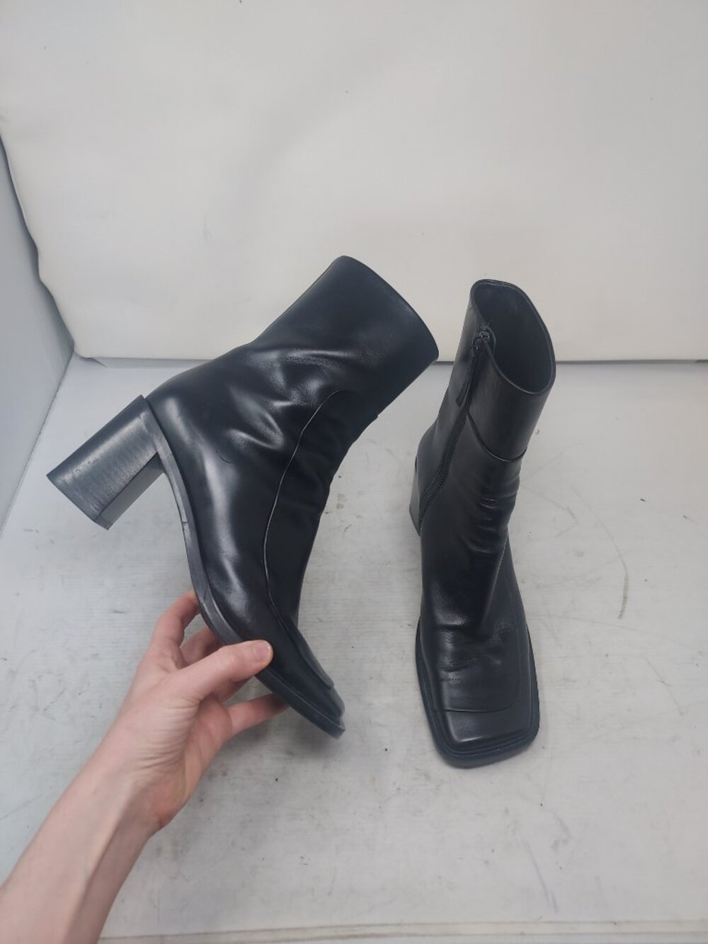 The Row WOMENS Patch Leather Black Boot